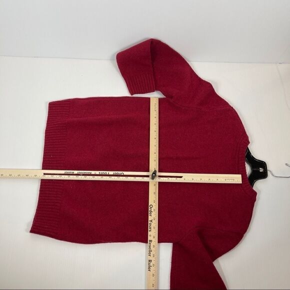 H&M Sweater Men's Size M Red & White Nordic Wool Blend Crew Neck LOGG - Picture 7 of 9